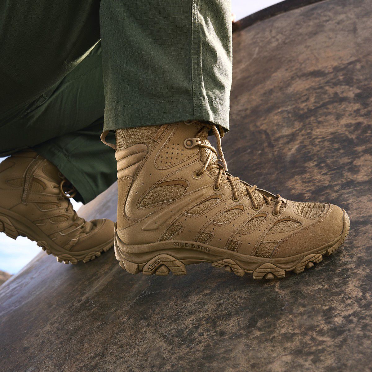 Men's Moab 3 8" Tactical Zip Waterproof Boot / Merrell On sale