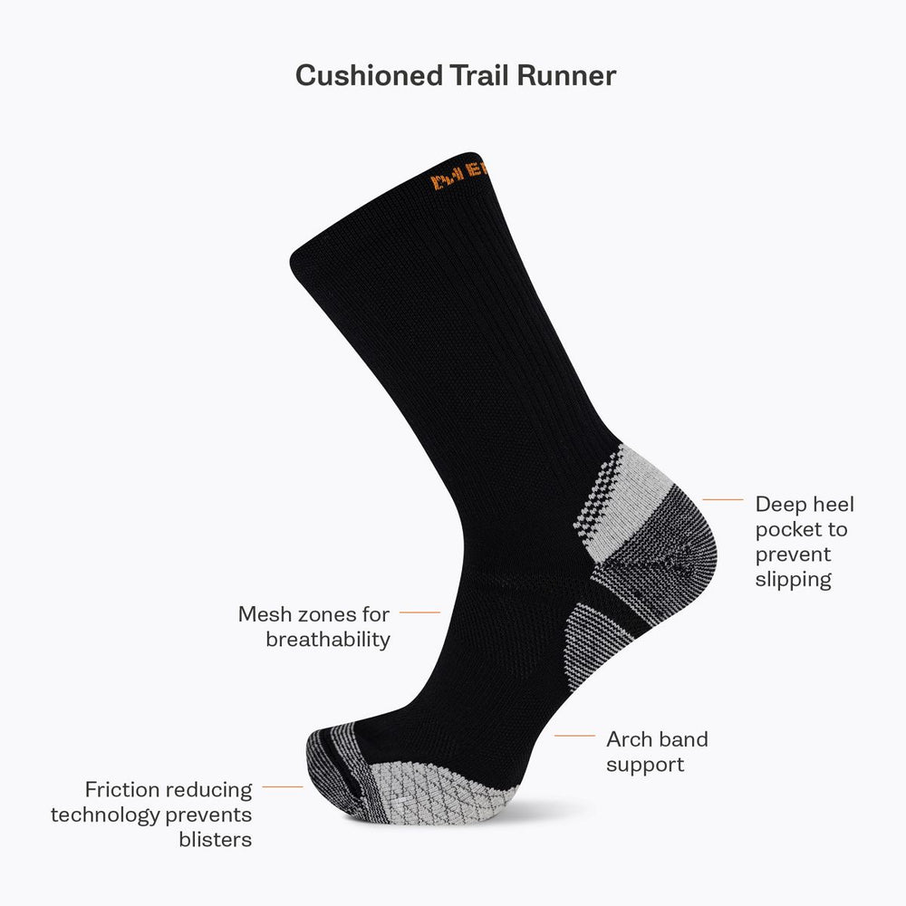 Cushion Trail Runner Crew Sock - Socks / Merrell Sale