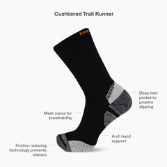 Cushion Trail Runner Crew Sock - Socks / Merrell Sale