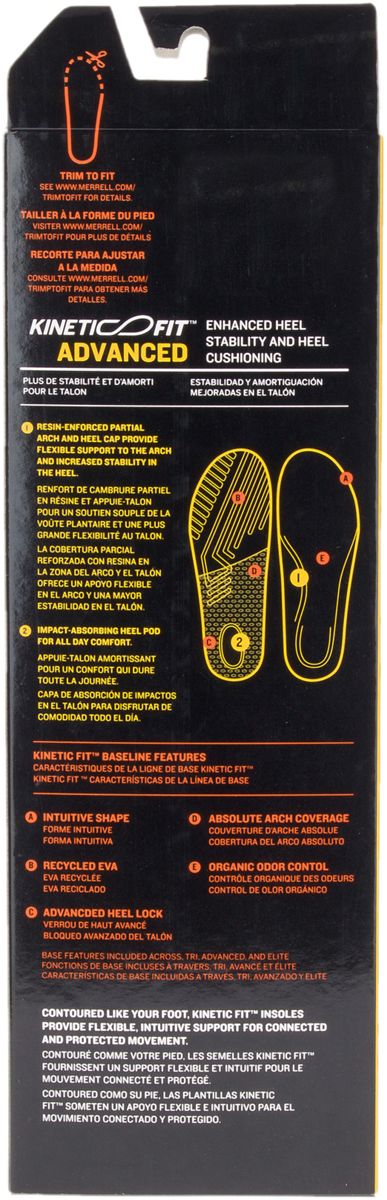 Men's Kinetic Fit Advanced Footbed Insoles / Merrell Sale
