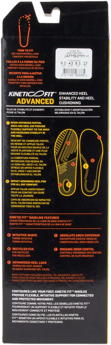 Men's Kinetic Fit Footbed Wide Width Insoles / Merrell On sale